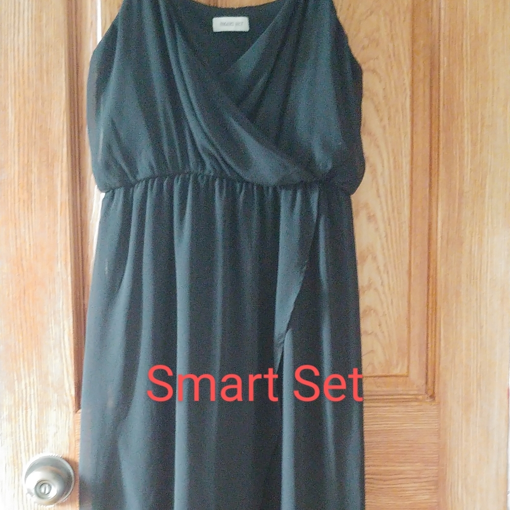 Sexy long sheer black dress